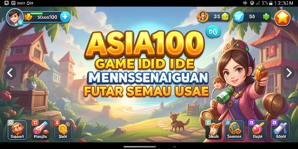 Screenshot menampilkan gameplay santai dari ASIA100.