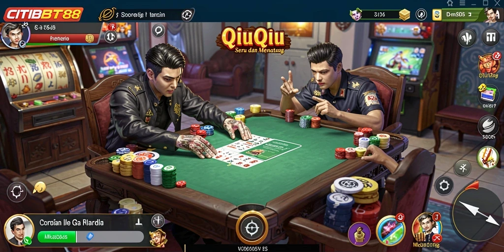 Screenshot gameplay CITIBET88 menampilkan serunya bermain QiuQiu.