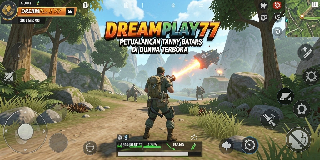 Tampilan screenshot gameplay Open World DREAMPLAY77 yang menakjubkan.