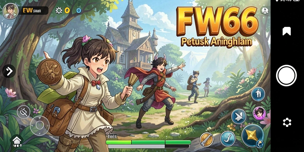 Tampilan menarik dari gameplay FW66 dengan karakter Anime yang beraksi.