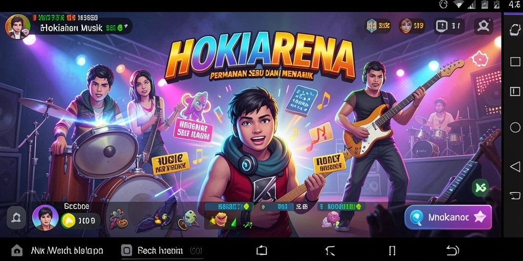 Screenshot gameplay HOKIARENA menampilkan keasyikan bermain musik.