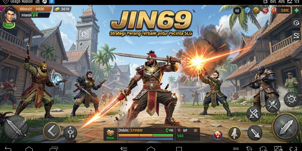 Tampilan gameplay menarik dan strategi pertempuran yang mendebarkan.