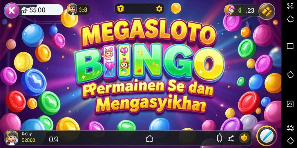 Tampilan menarik dari gameplay MEGASLOTO Bingo.