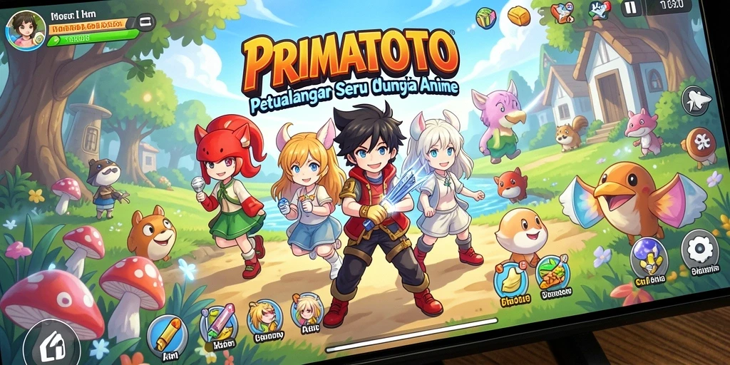 Gameplay menarik dari PRIMATOTO menampilkan pertarungan anime yang seru.