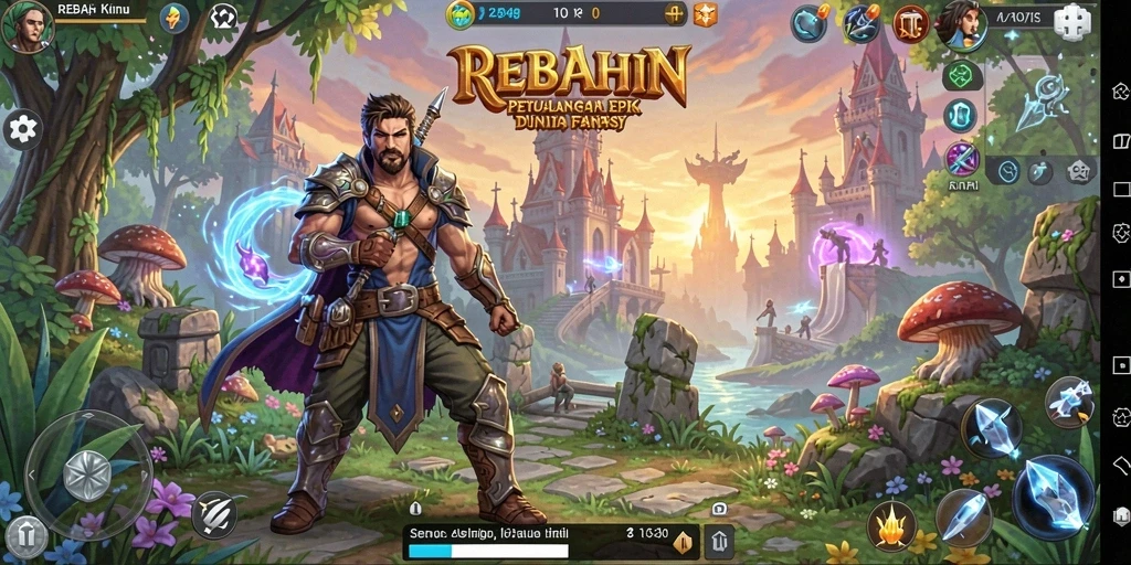 Tampilan aksi seru dalam gameplay REBAHIN yang menakjubkan.