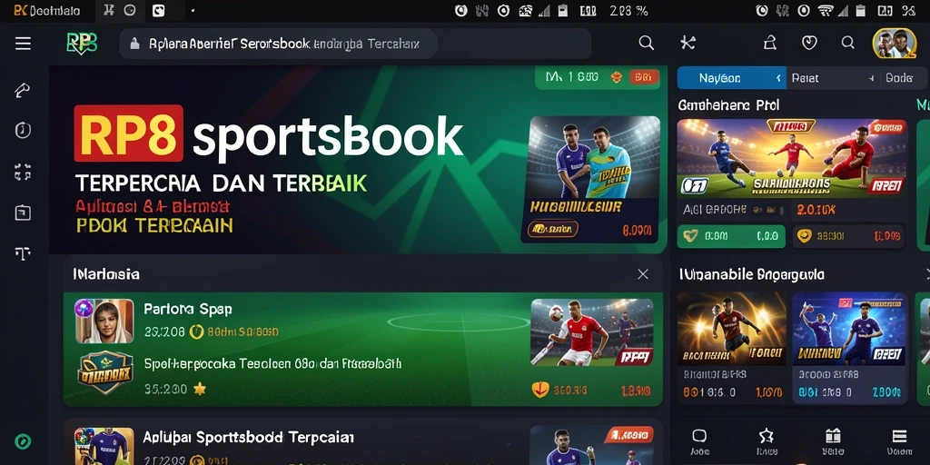 Tangkapan layar RP8 menampilkan antarmuka taruhan olahraga yang menarik.