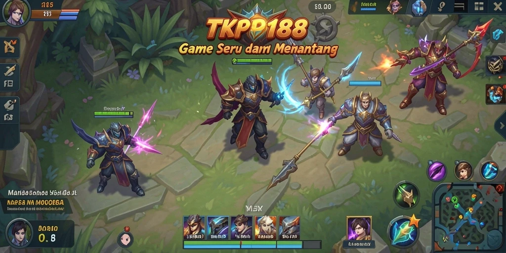 Screenshot gameplay TKP188 menampilkan aksi seru dalam arena MOBA.