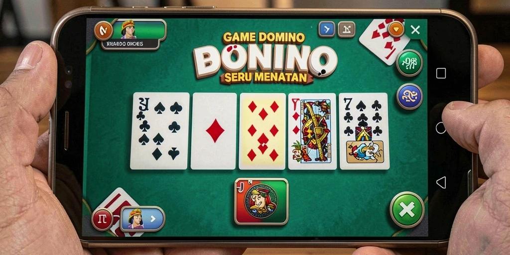 Tampilan seru gameplay domino di V98 dengan pemain aktif.