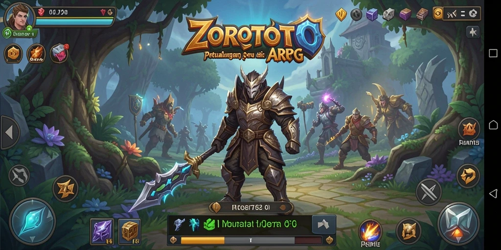 Screenshot ZOROTOTO menampilkan petualangan seru dalam dunia ARPG.